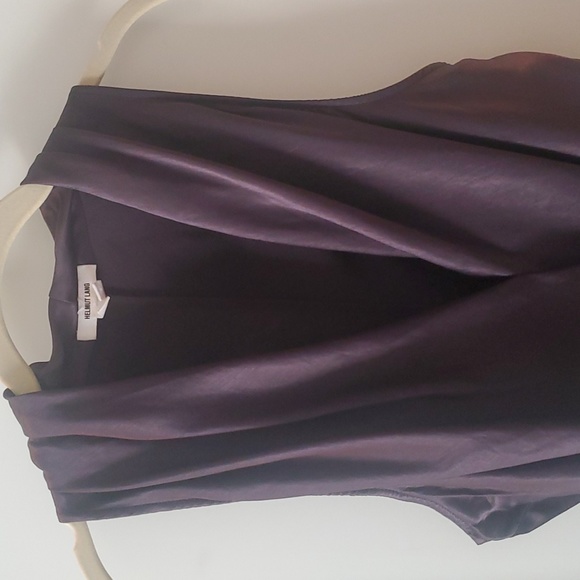 Helmut Lang Glass Suiting Drape front wrap tank blouse - Picture 2 of 4